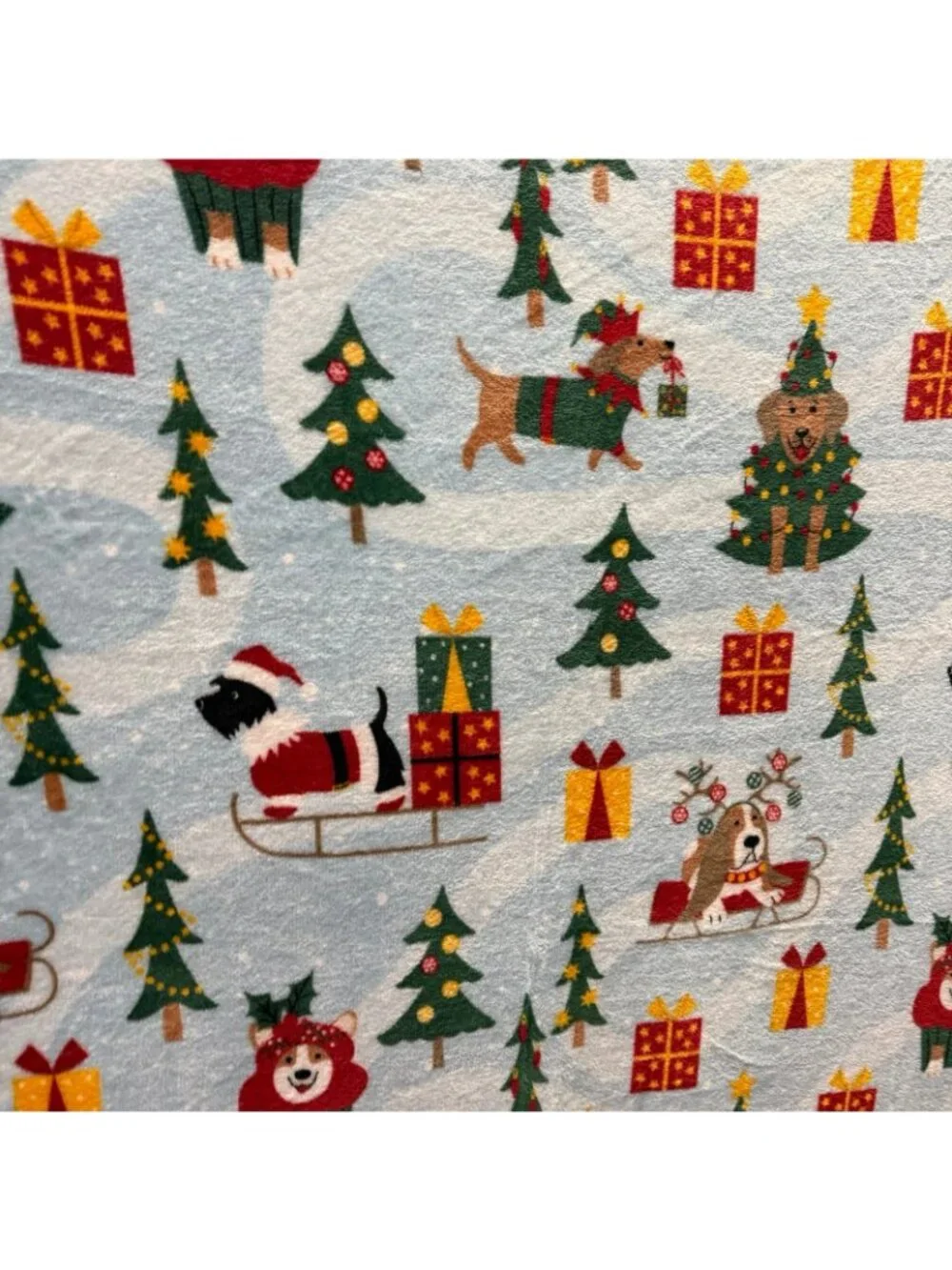 Holiday Dog Plush Throw
